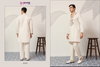 V Neck Viraasat by Shubhvastra Viscose Silk Mens Kurta With Bottom Bulk Orders In India